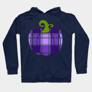 Indigo Lavender Plaid Pumpkin Hoodie